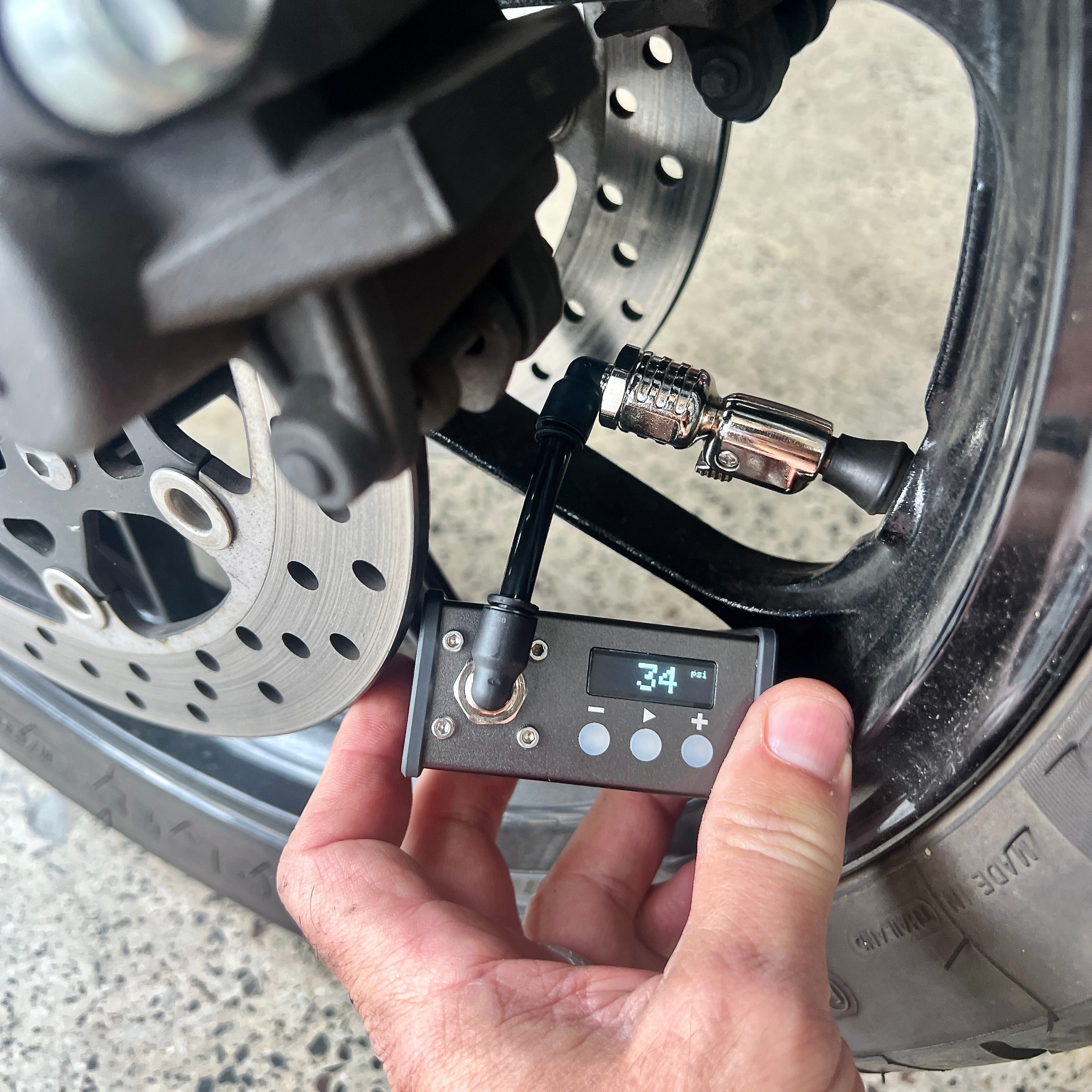 MiniMoto motorbike pump